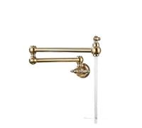 Rubinetto di riempimento for pentola in ottone spazzolato oro singolo for acqua fredda da cucina for lavello a parete Ruota beccuccio pieghevole Installazione semplice(Brushed Nickel B)