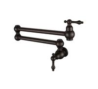 Rubinetto di riempimento for vasi in Ottone Massiccio con Montaggio a Parete Rubinetto di riempimento for vasi da Cucina oscillante a Doppio snodo Rubinetti in più Colori(Black)