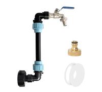 Rubinetto di uscita IBC Accessori IBC Connettore Presa Rubinetto Adattatore a collo d'oca 3/4 Pollici per 1000L Collo d'oca Ottone Punto Esterno Irrigazione Giardino Connessione Filettata in
