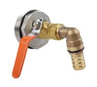 Rubinetto di uscita in acciaio inossidabile per fusti da 200 litri, compatibile con sistemi a secchio da tonnellata, resistente agli acidi e agli alcali (20 mm)