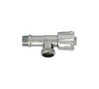 Rubinetto diritto per lavatrice cromato vitone 1/2”×3/4” | Tecom