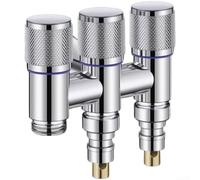 Rubinetto Distributore Acciaio 1 A 3 Con Auto Stop (Argento) | 1-to-3 design, funzionamento simultaneo, nessuna interferenza, alloggiamento in acciaio robusto, durevole