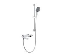 Rubinetto doccia a parete con rotazione a 360°, display a LED, design moderno, facile installazione, risparmio idrico, soffione doccia regolabile