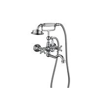 Rubinetto doccia, con doccia a forma di telefono, miscelatore for acqua calda e fredda, oro(Chrome)