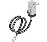 Rubinetto doccia cromato per roulotte e camper, 12 mm connettore push-fit 1/2", miscelatore caldo/freddo in lega di zinco per doccia e ciotola per shampoo