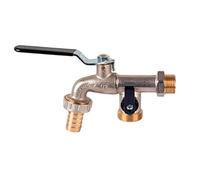 Rubinetto doppio a sfera Enolgas M 1/2 con leva e portagomma S0060K04