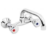 Rubinetto doppio comando per lavabo/lavabo a parete, Standard tipo C, lunghezza
