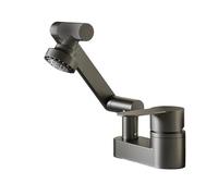 Rubinetto doppio foro for lavabo da bagno, acqua calda e fredda, seconda marcia, rubinetto miscelatore girevole a 360°(60CM 2PC)