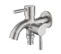 Rubinetto doppio per lavatrice in acciaio inox 304, soluzione conveniente per tutte le esigenze idriche