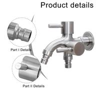 Rubinetto Doppio Scopo Design Due Uscite Compatibile con Lavatrici Facilmente