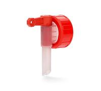 Rubinetto dosatore DIN45 per contenitore da 3, 5 e 10 l con filettatura da 44 mm - pratico aiuto per il dosaggio del rubinetto, vaso bianco e rosso