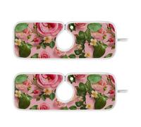 rubinetto drenante tappetino per lavello da cucina protezione lavello appendibile confezione da 2 tappetini per cucina bagno contatore 76,2 cm unico rosa fiore rosa