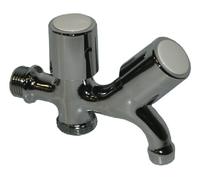 RUBINETTO DUPLEX CON ATTACCO FILETTATO PER LAVATRICE 1/2-3/4 A.220