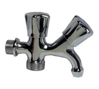 RUBINETTO DUPLEX PESANTE IN OTTONE CROMATO