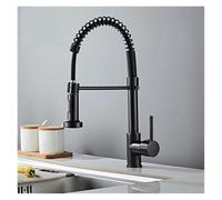 Rubinetto Elettrico Acqua Calda Rubinetto da cucina a molla, rubinetto for lavello universale, multifunzione, caldo e freddo, a doppia uscita(Noir)