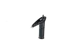 Rubinetto Elettrico Acqua Calda Rubinetto for lavabo in rame, stile antico, cascata, rubinetti for bagno, miscelatore caldo e freddo(Black short)