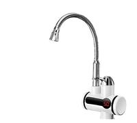 Rubinetto elettrico, Acqua elettrica della cucina domestica, acqua calda istantanea del rubinetto, con display digitale della temperatura for l'uso del gabinetto del bagno domestico(With Tube)