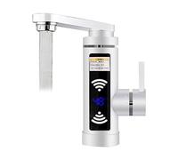 Rubinetto elettrico da 3000 W, scaldabagno a LED, rubinetto istantaneo, temperatura 25-60 ℃, IPX4, impermeabile (bianco)