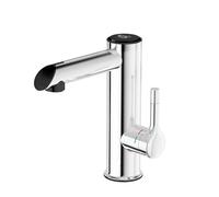 Rubinetto elettrico for bagno for acqua calda in acciaio inossidabile 220 Mini scaldabagno for istantanea Miscelatore 2 in 1(Electroplated silver)