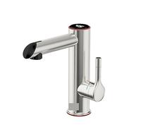 Rubinetto elettrico in acciaio inossidabile Rubinetto for il riscaldamento del bagno Mini scaldabagno Rubinetto for acqua calda istantanea Miscelatore 2 in 1(Metal Silver)