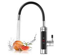 Rubinetto elettrico istantaneo con display digitale a LED/rotazione a 720°/regolazione della temperatura touch/con tubo universale, scaldabagno per bagno e cucina