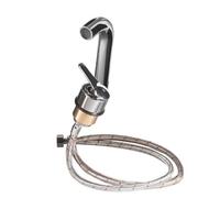 Rubinetto Elettrico Miscelatore Monocomando Cucina Beccuccio Girevole Lavello Corpo Robusto in Rame Regolazione Continua Della Temperatura Montaggio Foro 18 Mm Adatto per Barca Cucinino