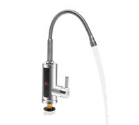 Rubinetto elettrico scaldacqua istantaneo 3000 W 220 V acqua calda istantanea girevole a 360 gradi in acciaio inox tipo di schermo LED rubinetto da cucina bagno giardino campeggio scaldabagno 15 - 50