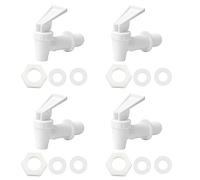 Rubinetto erogatore di acqua in plastica, per l'uscita di vino, bevande, caffè, bevande fredde e calde, senza perdite, rubinetto di scarico per barile di birra, 4 pezzi