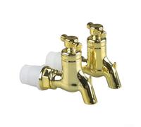 Rubinetto erogatore di bevande per bevande fredde e calde, rubinetto in ABS con finitura zincata, compatibile con fontane a secchiello (oro)