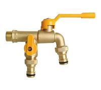 Rubinetto Esterno Doppia Uscita Ispessito Lega di Zinco Split Tubo Acqua Fredda