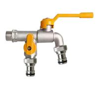 Rubinetto Esterno Doppia Uscita Ispessito Lega di Zinco Split Tubo Acqua Fredda