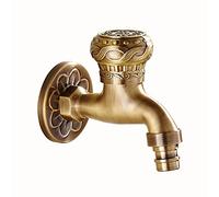 Rubinetto esterno for il giardino, rubinetto da 1/2 pollice in ottone anticato, con inserto a V, in