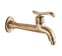 Rubinetto esterno for il giardino, rubinetto da antico 1/2 pollice, rubinetti retrò, for lavatrice, in ottone, compatibile con balcone