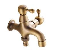 Rubinetto esterno for il giardino, rubinetto for lavabo in ottone anticato, doppio utilizzo, miscelatore angolare for bagno