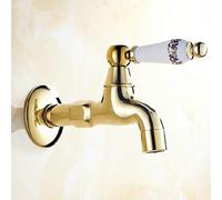 Rubinetto esterno for il giardino, rubinetto in ottone dorato a parete for lavatrice, angolare for WC da bagno, piccoli rubinetti, for esterni