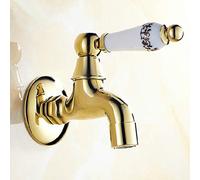 Rubinetto esterno for il giardino, rubinetto in ottone dorato a parete for lavatrice, angolare for WC da bagno, piccoli rubinetti, for esterni