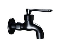 Rubinetto esterno, Rubinetti Bagno in ottone nero Rubinetto singolo freddo for lavatrice a parete for WC Mop for piscina Giardino esterno(Color 1)