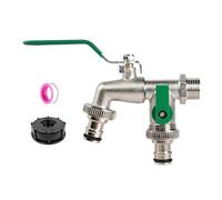 Rubinetto Esterno Rubinetto- Versatile Rubinetto Acqua Da Giardino | Tocchi Di Tubo Di Irrigazione Di Ricambio Con 2 Punti Di Vendita | Stampaggio Lavatrice Efficiente Per Giardino, Giardino Di Caste