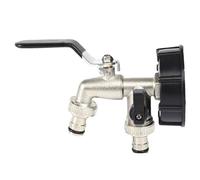Rubinetto Esterno Rubinetto- Versatile Rubinetto Acqua Da Giardino | Tocchi Di Tubo Di Irrigazione Di Ricambio Con 2 Punti Di Vendita | Stampaggio Lavatrice Efficiente Per Giardino, Giardino Di Caste