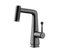 Rubinetto estraibile per lavabo dell'acqua calda e fredda, a prova di spruzzi d'acqua, cenere a pistola a doppia funzione