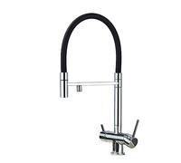 Rubinetto Estraibile Rubinetti Da Cucina Filtrati Miscelatore For Rubinetto Con Filtro A Doppio Beccuccio Spray Estraibile 360 Rotazione Depurazione Acqua Miscelatore For Lavello A 3 Vie Cucina Faci