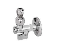 RUBINETTO FILTRO A SFERA CON SNODO 1/2x10mm SOTTOLAVABO OTTONE CROMATO FILTRINO