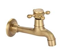 Rubinetto fissato al muro, rubinetto d'ottone solido ambientale d'annata dell'ambiente singolo nastro dell'acqua fredda per la piscina di zazzera (Mop pool tap) + rubinetto ottone rubinetto