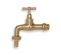 Rubinetto fontana retrò 1/2'' in ottone lucido - portagomma