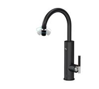 Rubinetto for acqua calda istantanea con ugello di prolunga flessibile elettrico 220 beccuccio universale riscaldante in acciaio inossidabile(Black)