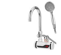 Rubinetto for acqua calda istantanea intelligente da 3000 W Rubinetto senza serbatoio universale for tubo flessibile in acciaio inossidabile con doccia Scaldabagno for cucina(Lateral with shower)