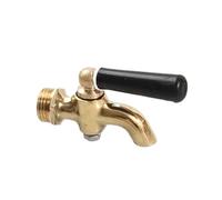 Rubinetto For Acqua Calda Maschio Da 1/4", 3/8", 3/4", 1", Con Maniglia In Ottone Anticato, For Macchina For Bollire Il Tè(1l2 BSP Black handle)