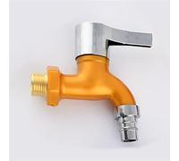 Rubinetto for acqua da balcone da giardino 1/2 filettatura maschio montaggio a parete rubinetto for lavatrice connettore rapido for tubo dell'acqua in plastica(Yellow)