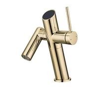 Rubinetto for Bagno Grigio Canna di Fucile, Rubinetti for Bagno in Ottone a 2 modalità, Mobiletto for Lavabo for Auto, Rubinetto for Lavabo Bagno con Maniglia Singola(Zirconium Gold)