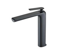 Rubinetto for Bagno monocomando Elegante con beccuccio ad Arco Alto in Nero Opaco for Un Arredamento Elegante della casa